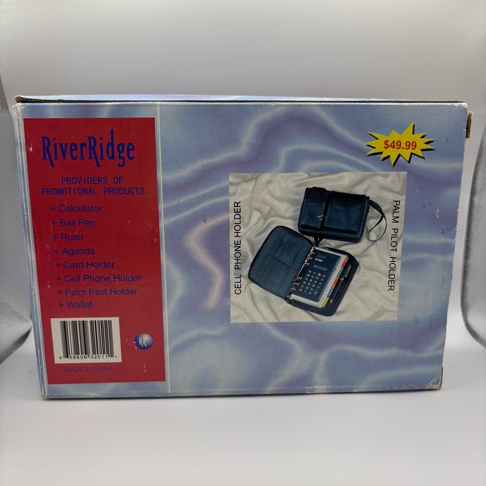 River Ridge Personal & Business Black Leather Organizer